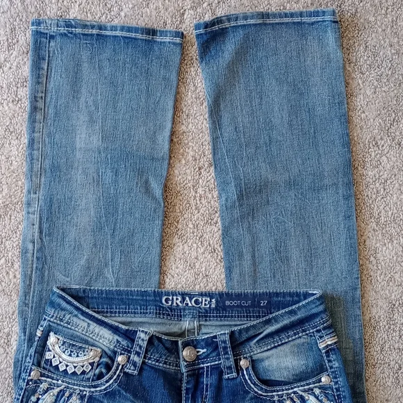 Grace in LA rhinestone bling jeans - Picture 7 of 10